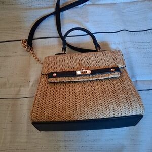 Stylish Tan and Black Women's Handbag